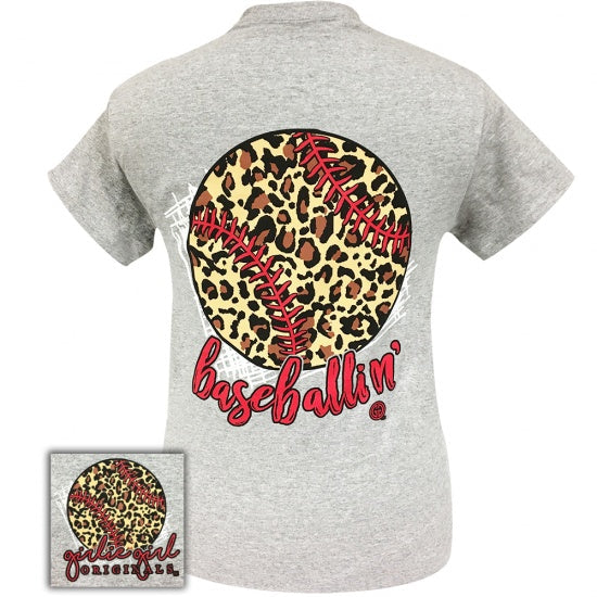 Girlie Girl Originals Preppy Leopard Baseballin' - Adult & Kids T-Shirts, Sweatshirts & Hoodies apparel design preview 1