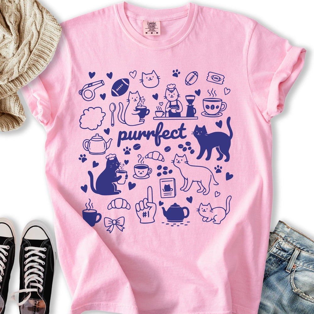 Puurfect Cat Doodle - Adult & Kids T-Shirts, Sweatshirts & Hoodies apparel design preview 2