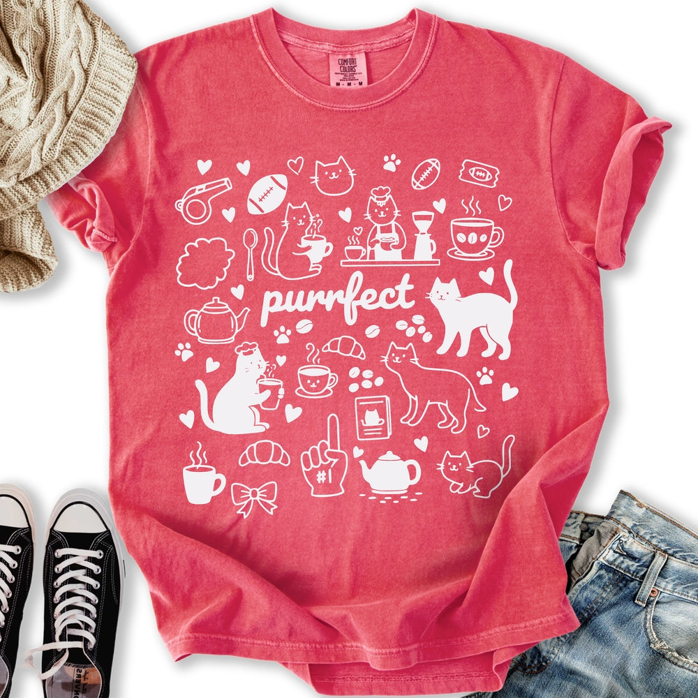 Puurfect Cat Doodle - Adult & Kids T-Shirts, Sweatshirts & Hoodies apparel design preview 1
