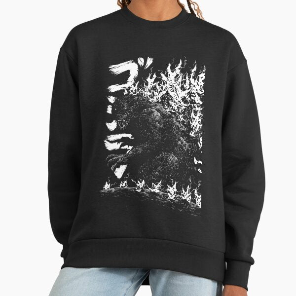 Gojira Millenium godzilla 2000 minus 1 shin b&w - Adult & Kids T-Shirts, Sweatshirts & Hoodies apparel design preview 1