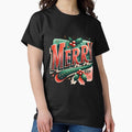 Merry Christmas Varsity Letters Festive Holiday - Adult & Kids T-Shirts, Sweatshirts & Hoodies apparel design preview 1
