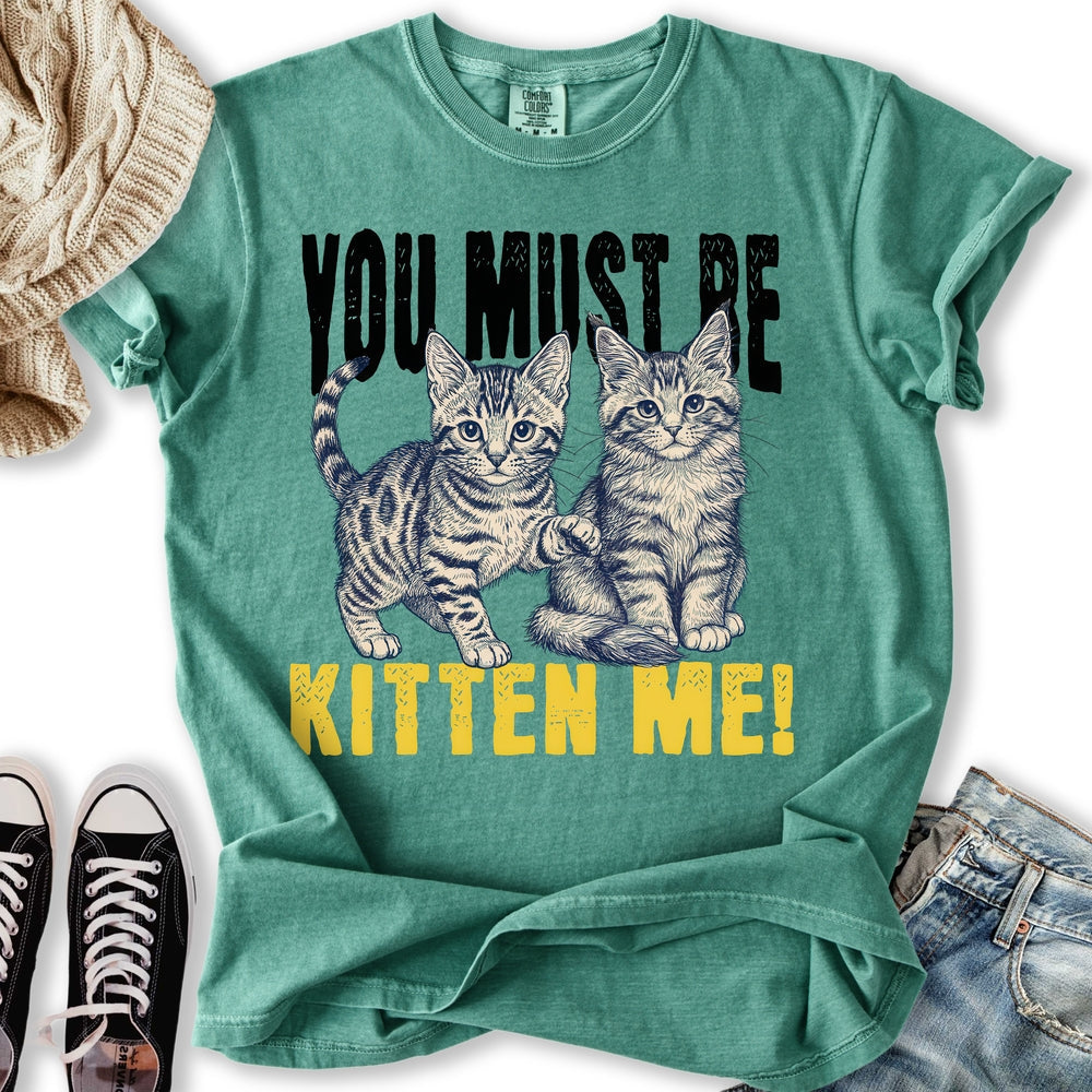 Kitten Me Yellow - Adult & Kids T-Shirts, Sweatshirts & Hoodies apparel design preview 1