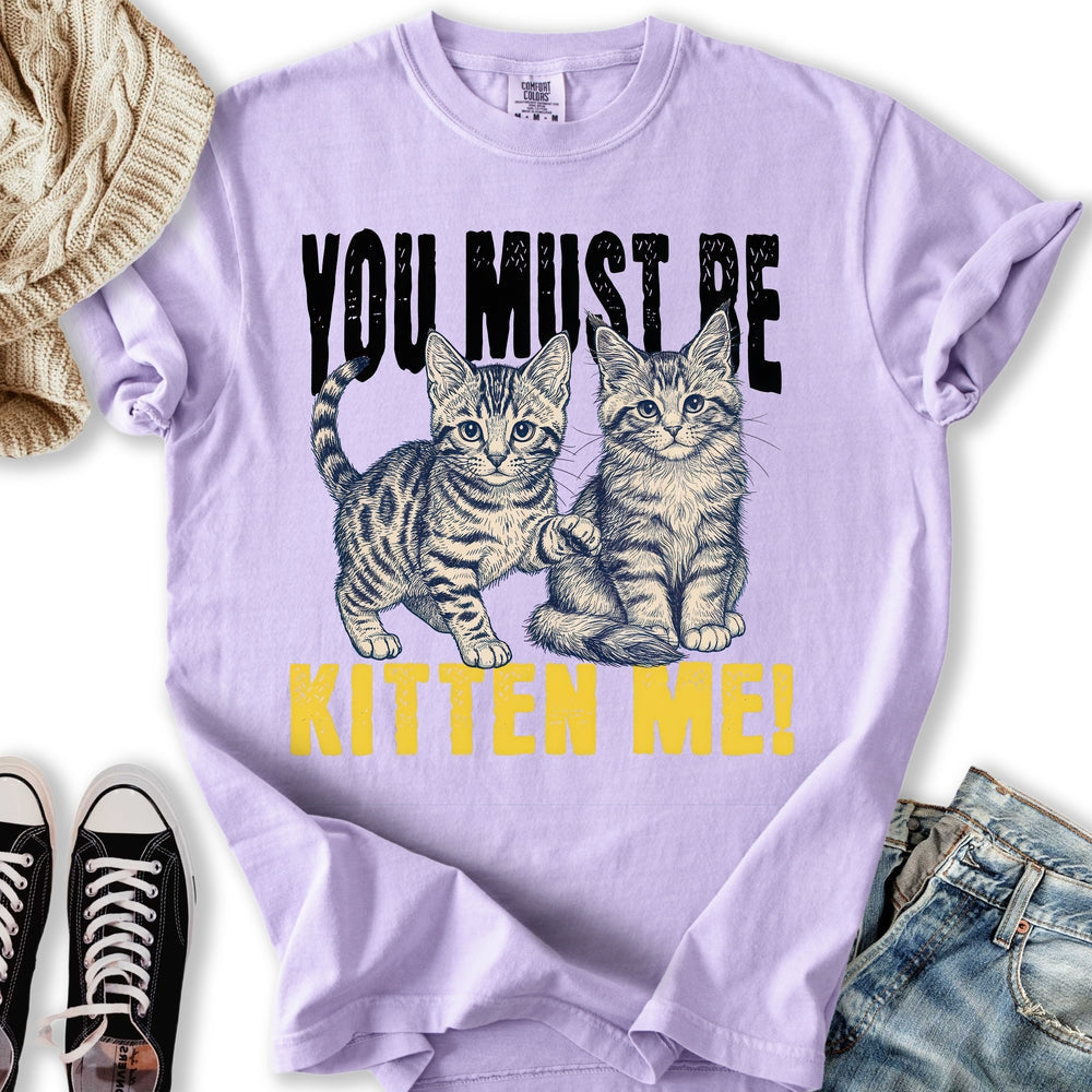 Kitten Me Yellow - Adult & Kids T-Shirts, Sweatshirts & Hoodies apparel design preview 2