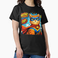Superhero Cat Comic "MEOW! ZAP!" - Adult & Kids T-Shirts, Sweatshirts & Hoodies apparel design preview 1