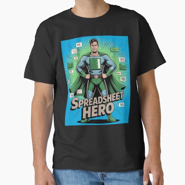 Spreadsheet superhero - Adult & Kids T-Shirts, Sweatshirts & Hoodies apparel design preview 1