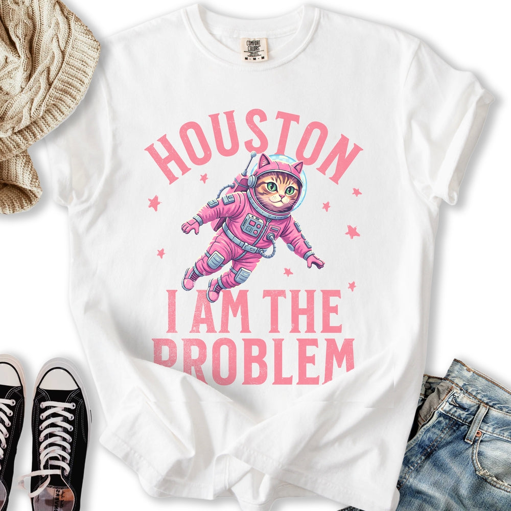 Houston Cat Pink - Adult & Kids T-Shirts, Sweatshirts & Hoodies apparel design preview 1