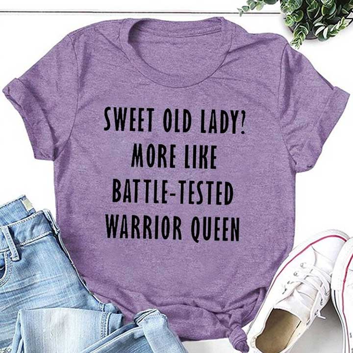Sweet Old Lady Slogan Letter Graphic Crew Neck Women - Adult & Kids T-Shirts, Sweatshirts & Hoodies apparel design preview 1