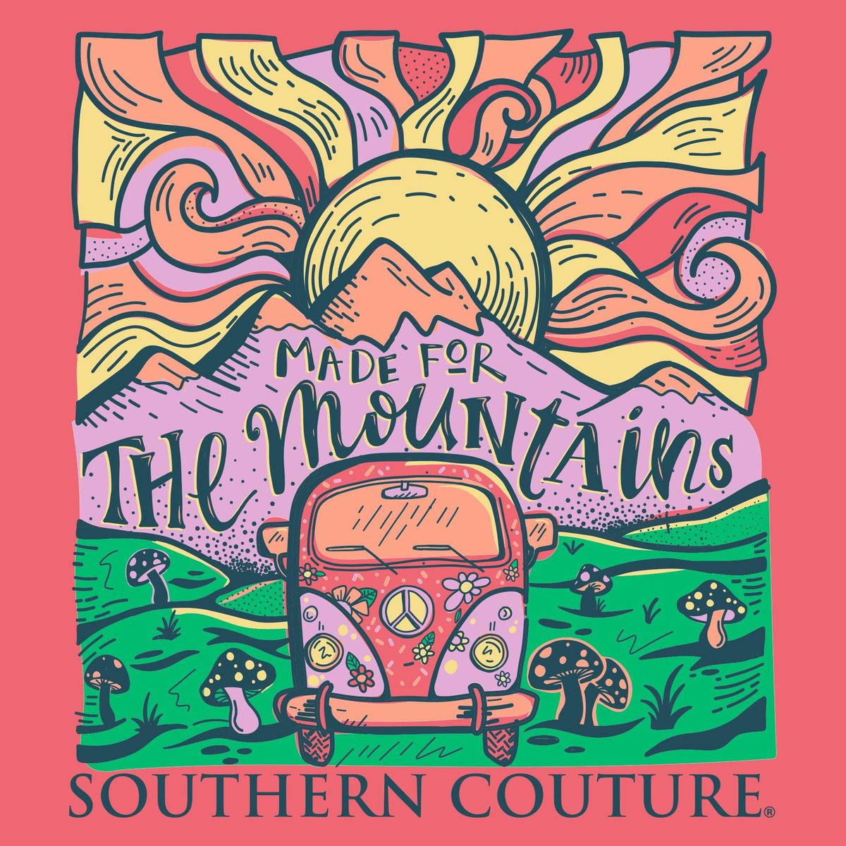 Southern Couture Classic Made For the Mountains - Adult & Kids T-Shirts, Sweatshirts & Hoodies apparel design preview 2
