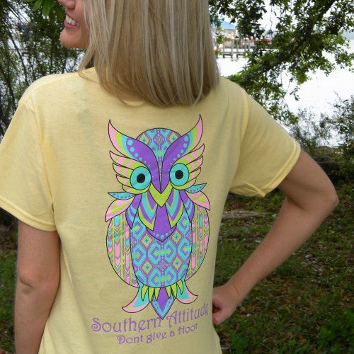 Country Life Southern Attitude Owl Don't Give A Hoot - Adult & Kids T-Shirts, Sweatshirts & Hoodies apparel design preview 2