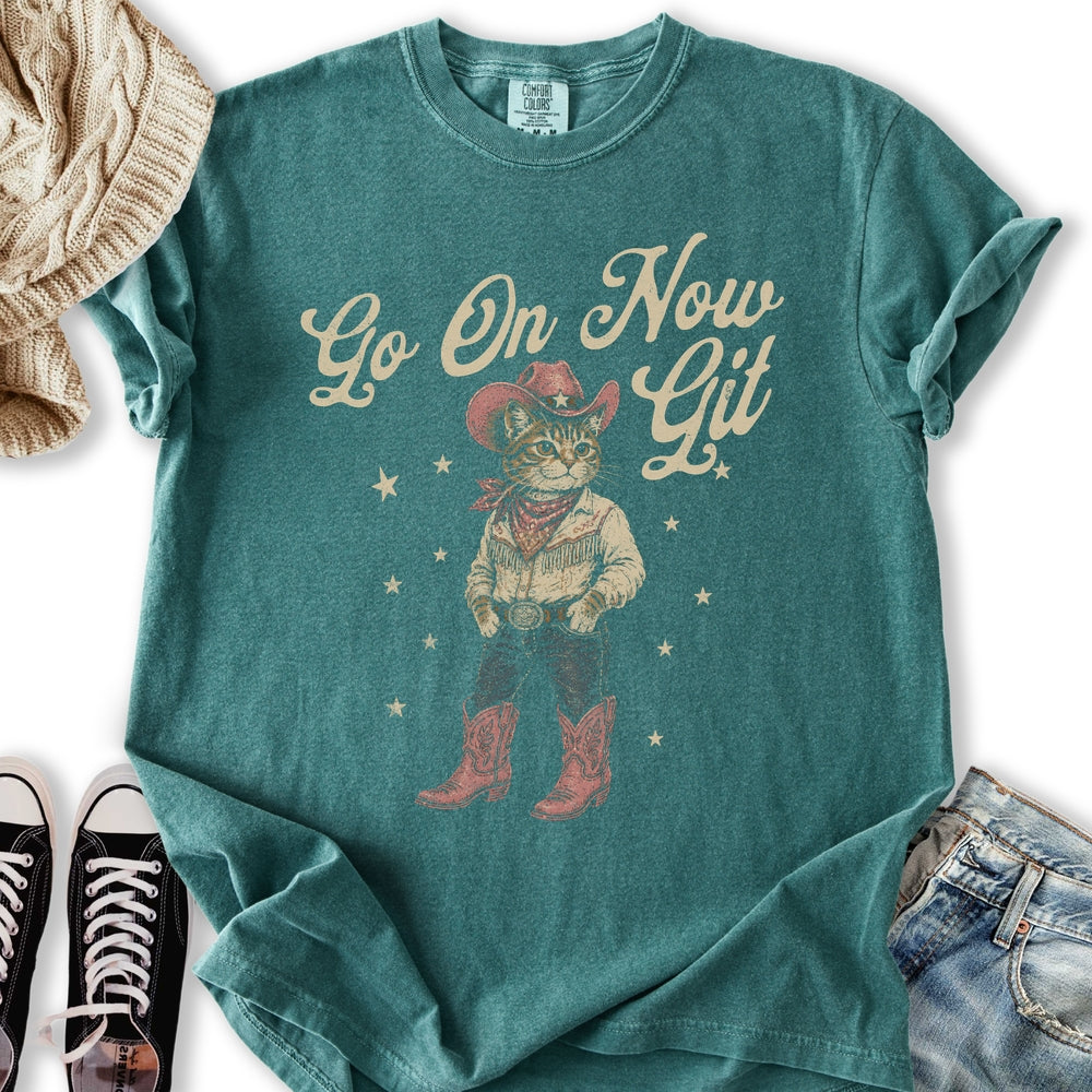 Git Cowgirl Cat - Adult & Kids T-Shirts, Sweatshirts & Hoodies apparel design preview 2