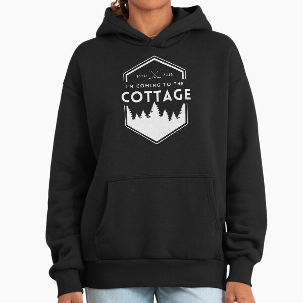 I'm Coming to The Cottage Romance Hockey Couple - Adult & Kids T-Shirts, Sweatshirts & Hoodies apparel design preview 1