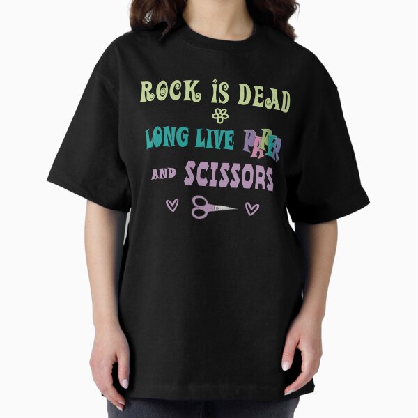 Rock is Dead. Long Live Paper and Scissors. - Adult & Kids T-Shirts, Sweatshirts & Hoodies apparel design preview 1