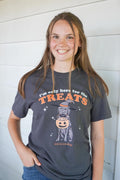 Southernology Here for the Treats Halloween Comfort - Adult & Kids T-Shirts, Sweatshirts & Hoodies apparel design preview 1