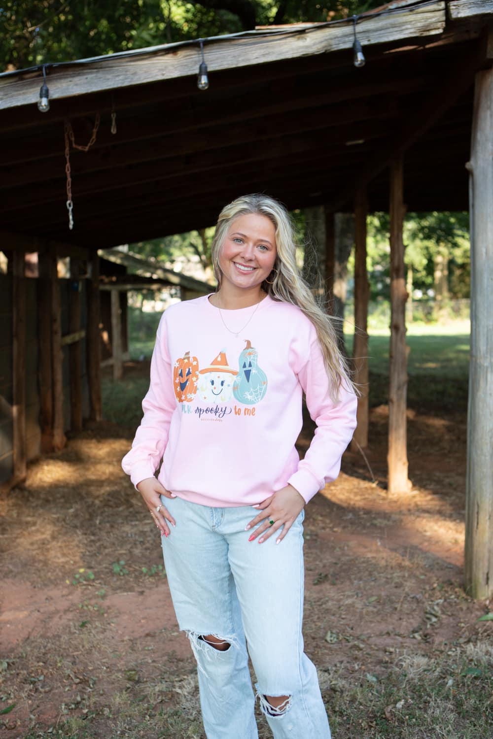 Southernology Talk Spooky to Me Halloween Crewneck - Adult & Kids T-Shirts, Sweatshirts & Hoodies apparel design preview 2