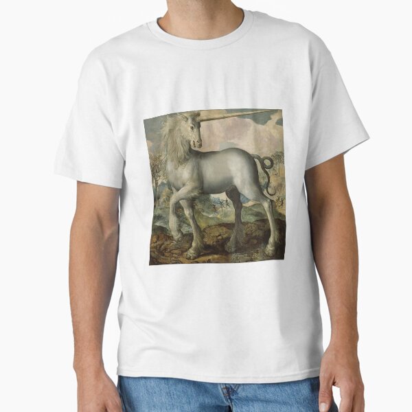 Renaissance Unicorn Oil Painting - Adult & Kids T-Shirts, Sweatshirts & Hoodies apparel design preview 1