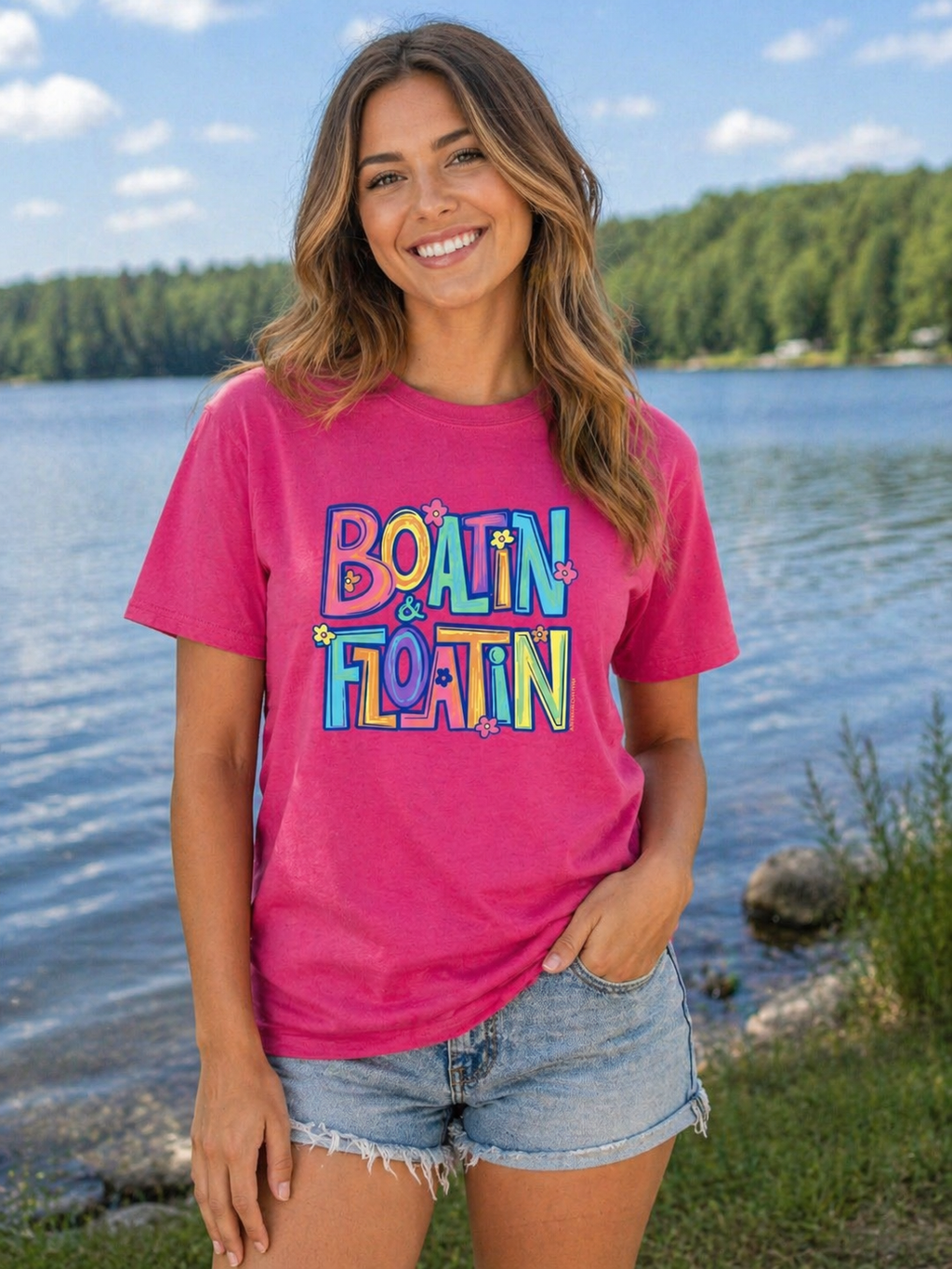 Southern Couture Soft Boatin and Floatin - Adult & Kids T-Shirts, Sweatshirts & Hoodies apparel design preview 1