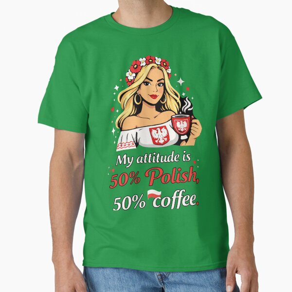 50% Polish Coffee - Adult & Kids T-Shirts, Sweatshirts & Hoodies apparel design preview 1