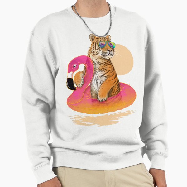 Chillin, Flamingo Tiger - Adult & Kids T-Shirts, Sweatshirts & Hoodies apparel design preview 1