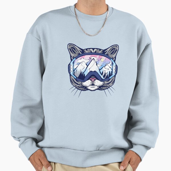 Cat ski goggles skiing - Adult & Kids T-Shirts, Sweatshirts & Hoodies apparel design preview 1