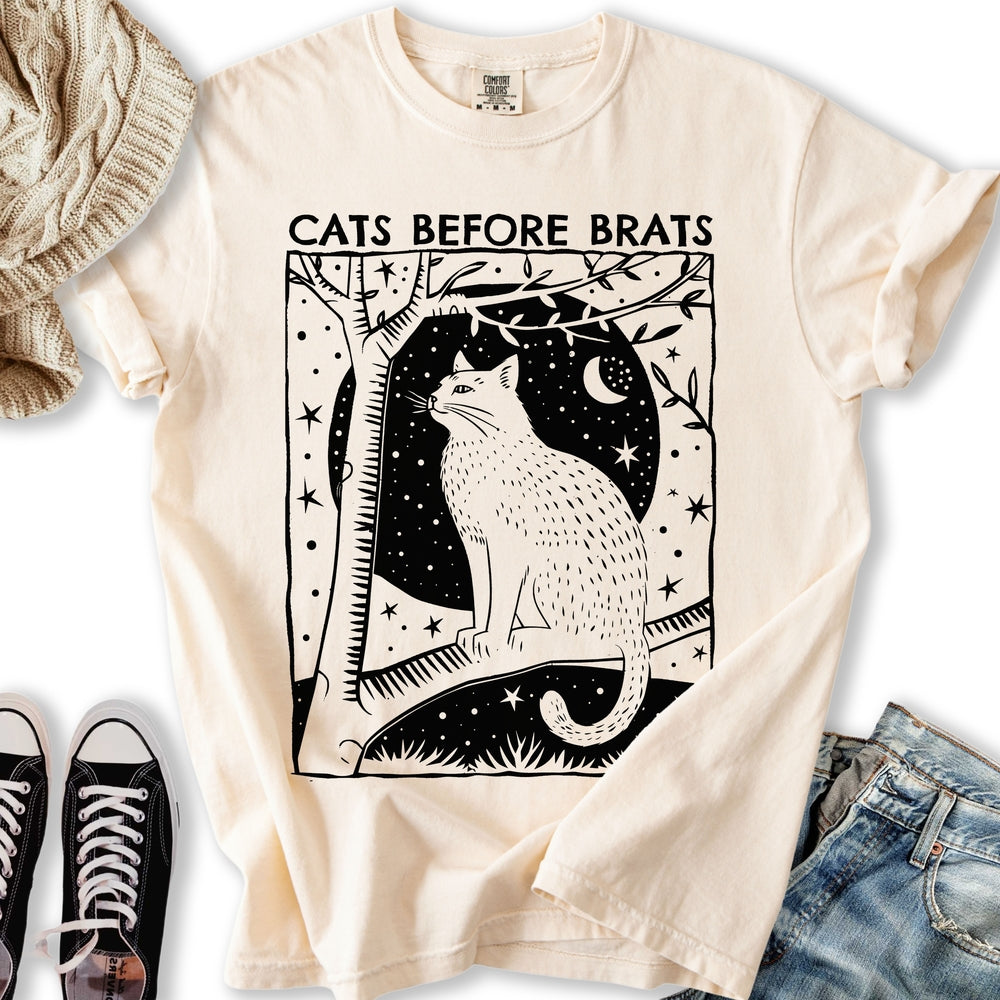 Cats Before Brats - Adult & Kids T-Shirts, Sweatshirts & Hoodies apparel design preview 2