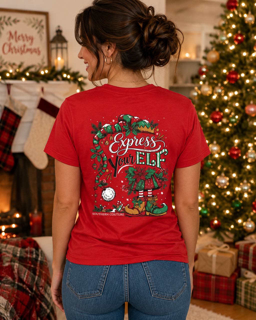Southern Couture Classic Express Your Elf Holiday - Adult & Kids T-Shirts, Sweatshirts & Hoodies apparel design preview 1