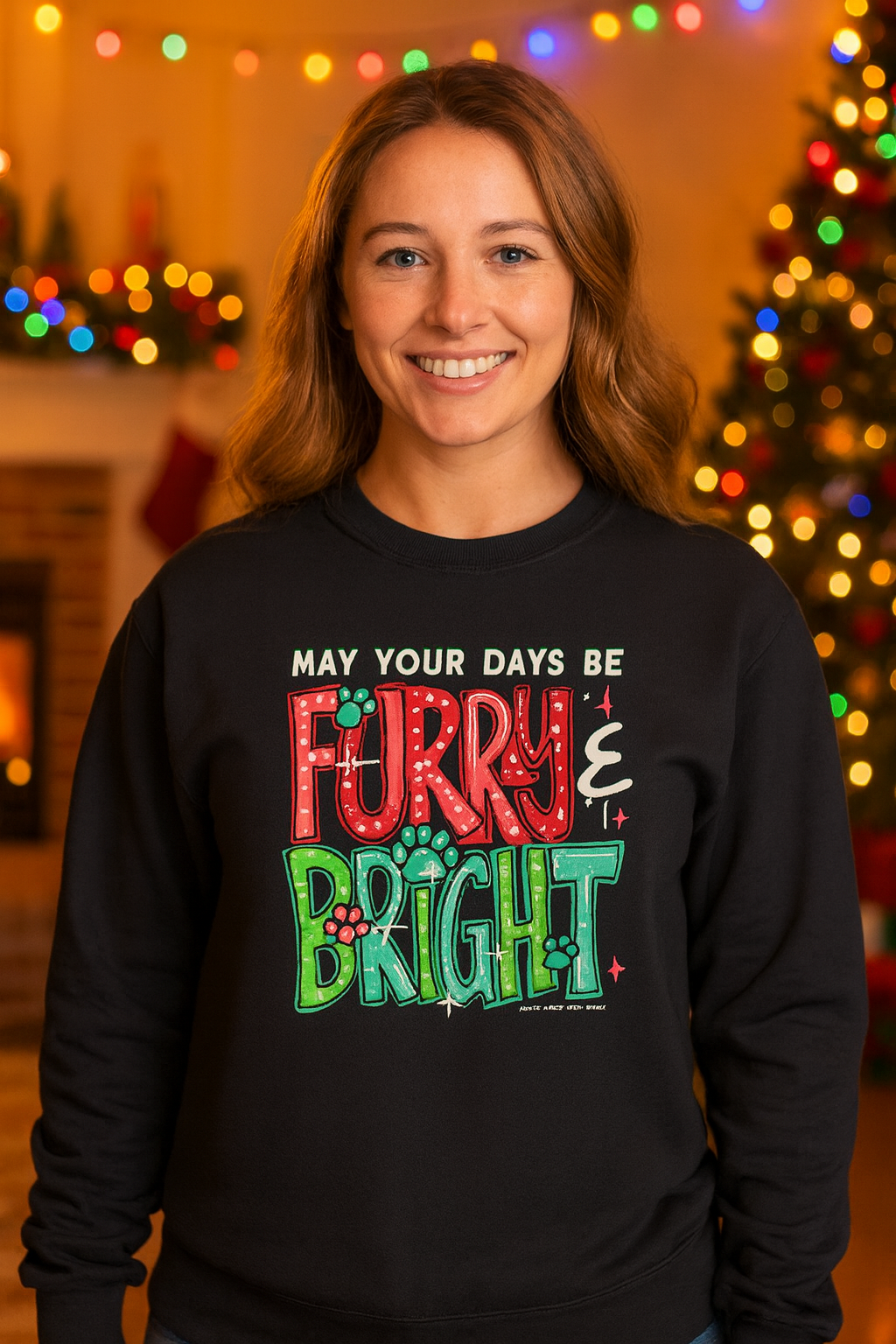 Southern Couture Soft May Your Days Be Furry Holiday - Adult & Kids T-Shirts, Sweatshirts & Hoodies apparel design preview 1