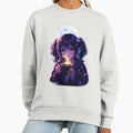 Cozy Night Anime Girl Coffee Moon Glow Aesthetic - Adult & Kids T-Shirts, Sweatshirts & Hoodies apparel design preview 1