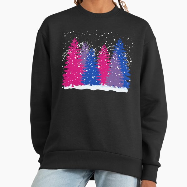 Subtle Bisexual Christmas Tree Forest Bi Pride Flag - Adult & Kids T-Shirts, Sweatshirts & Hoodies apparel design preview 1
