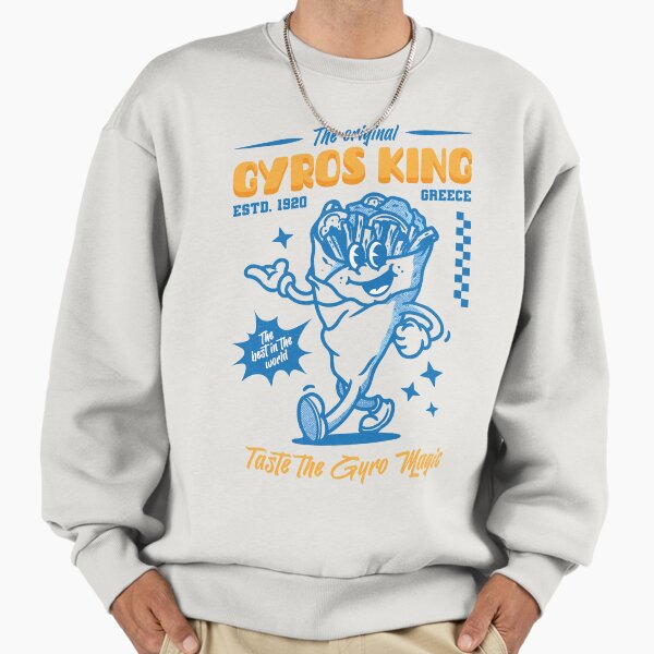 Greek Gyros Retro Mascot - Adult & Kids T-Shirts, Sweatshirts & Hoodies apparel design preview 1