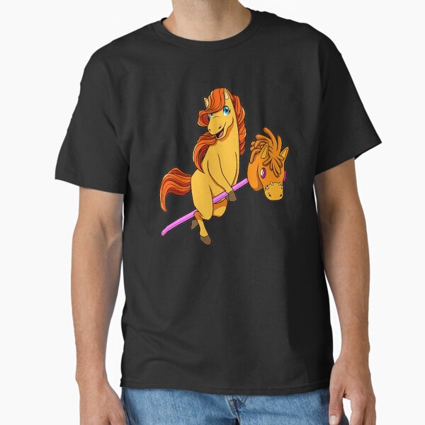 Horse riding on hobbyhorse Hobby Horsing - Adult & Kids T-Shirts, Sweatshirts & Hoodies apparel design preview 1