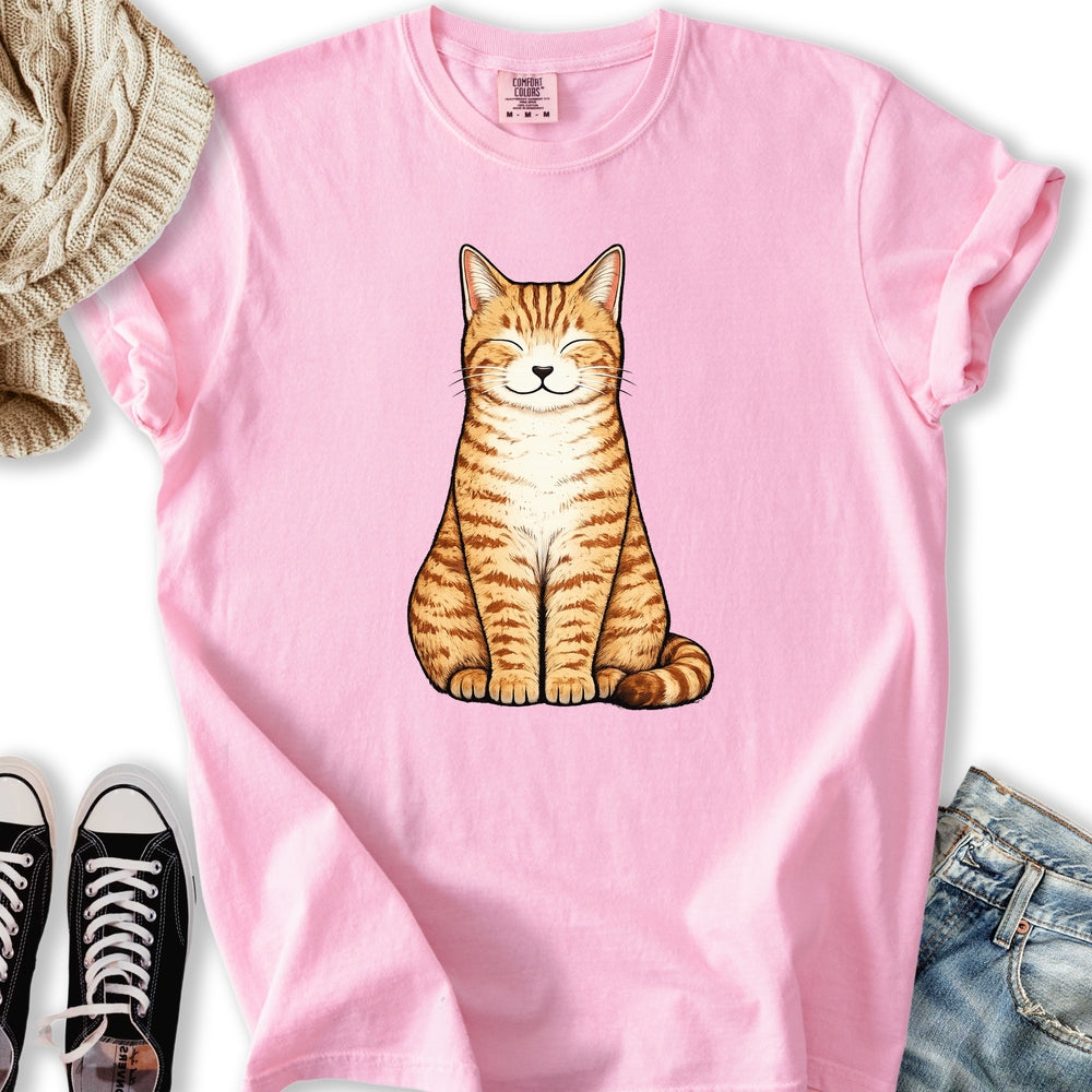 Smiling Orange Cat - Adult & Kids T-Shirts, Sweatshirts & Hoodies apparel design preview 2