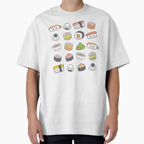 Happy kawaii sushi pattern - Adult & Kids T-Shirts, Sweatshirts & Hoodies apparel design preview 1