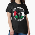 Free Palestine End The Occupation (White Text) - Adult & Kids T-Shirts, Sweatshirts & Hoodies apparel design preview 1