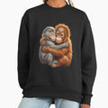 Cute Baby Monkey Hugging Orangutan Primates Love - Adult & Kids T-Shirts, Sweatshirts & Hoodies apparel design preview 1