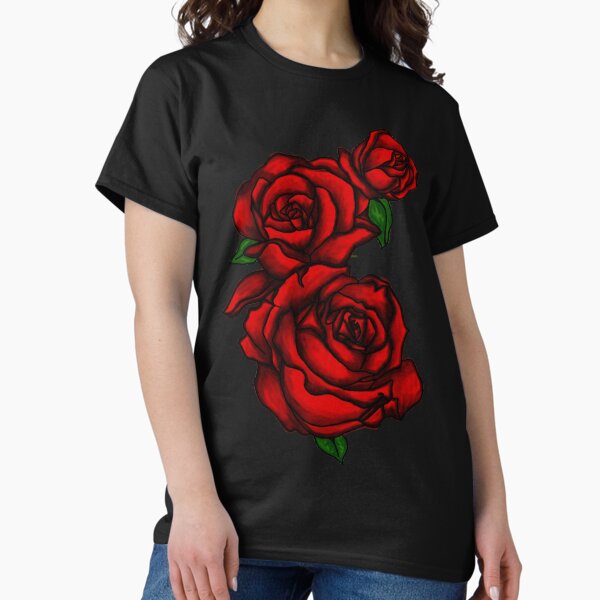 Dark Red Roses - Adult & Kids T-Shirts, Sweatshirts & Hoodies apparel design preview 1