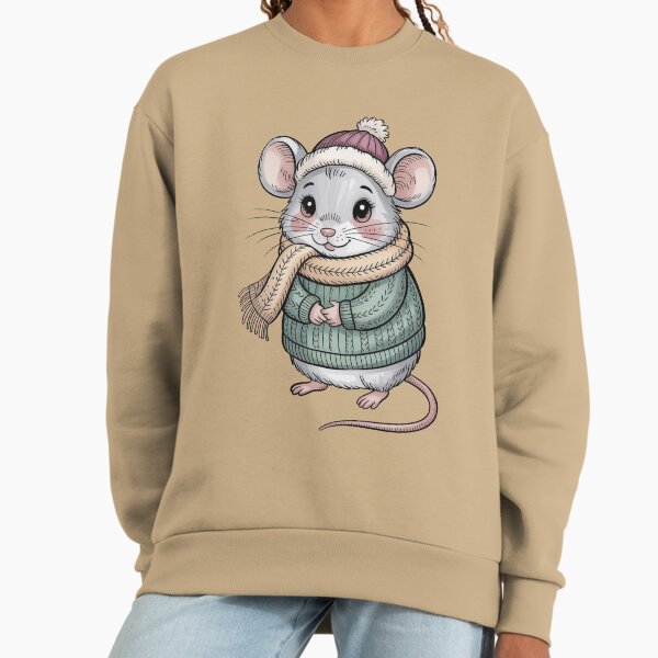 Cozy Winter Mouse Illustration Cute Storybook Animal - Adult & Kids T-Shirts, Sweatshirts & Hoodies apparel design preview 1