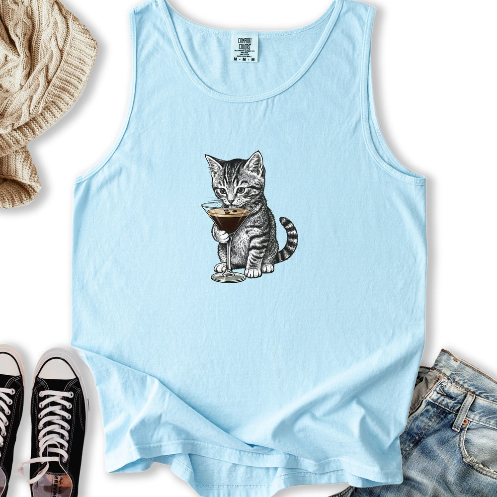 Kitten Espresso Martini Tank Top - Adult & Kids T-Shirts, Sweatshirts & Hoodies apparel design preview 2
