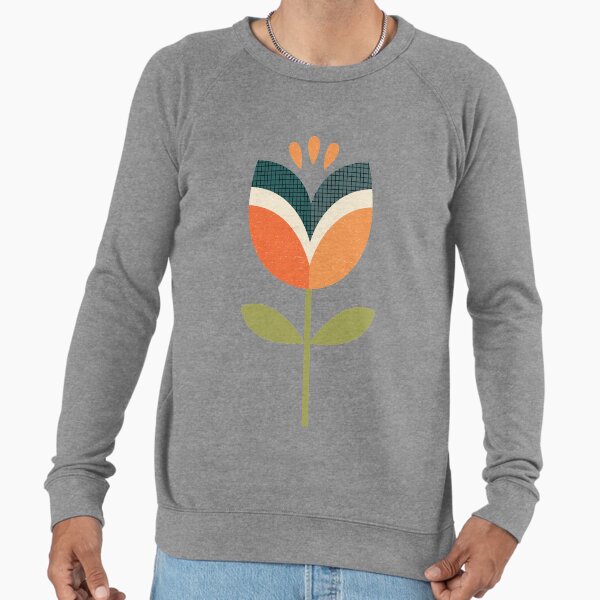 Retro Tulip Orange and Olive Green Lightweight - Adult & Kids T-Shirts, Sweatshirts & Hoodies apparel design preview 1