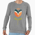 Retro Tulip Orange and Olive Green Lightweight - Adult & Kids T-Shirts, Sweatshirts & Hoodies apparel design preview 1