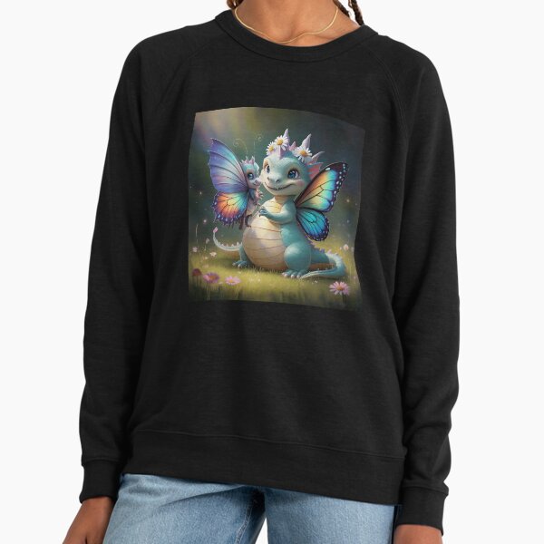 Cute dragon with butterfly wings,Legendary - Adult & Kids T-Shirts, Sweatshirts & Hoodies apparel design preview 1