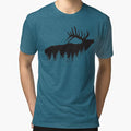 Deer and Evergreens Hunting Tri-blend - Adult & Kids T-Shirts, Sweatshirts & Hoodies apparel design preview 1