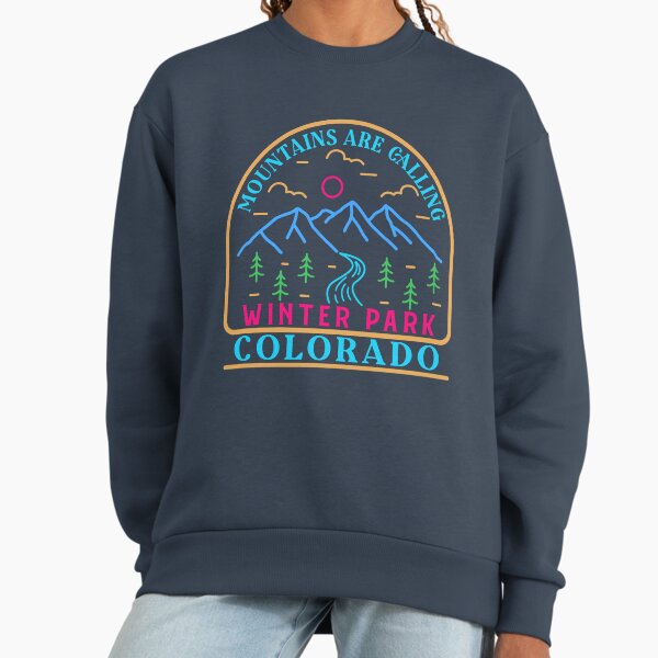 Winter Park Colorado- line art - Adult & Kids T-Shirts, Sweatshirts & Hoodies apparel design preview 1