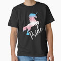 LGBTQ Pride, Unicorn in Transgender Flag Colors - Adult & Kids T-Shirts, Sweatshirts & Hoodies apparel design preview 1