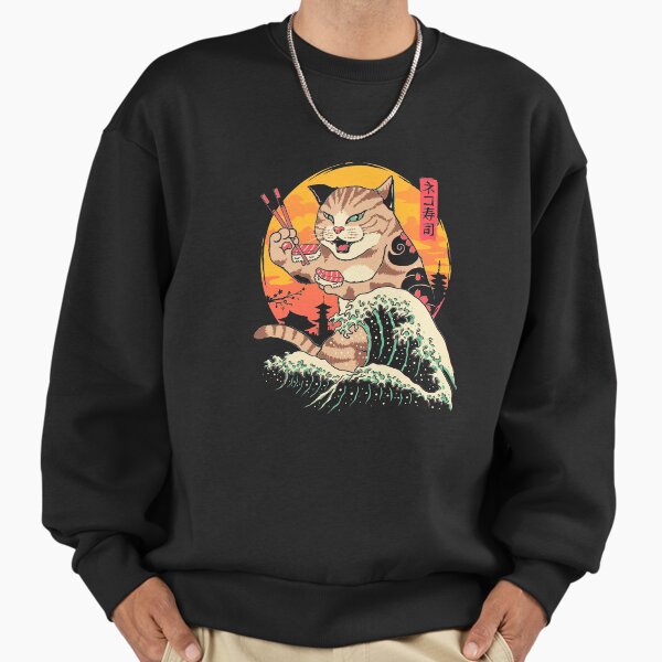 Neko Sushi Wave - Adult & Kids T-Shirts, Sweatshirts & Hoodies apparel design preview 1