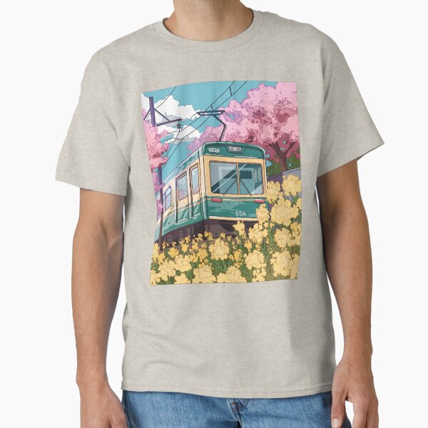 The Japanese train and spring traveling - Adult & Kids T-Shirts, Sweatshirts & Hoodies apparel design preview 1