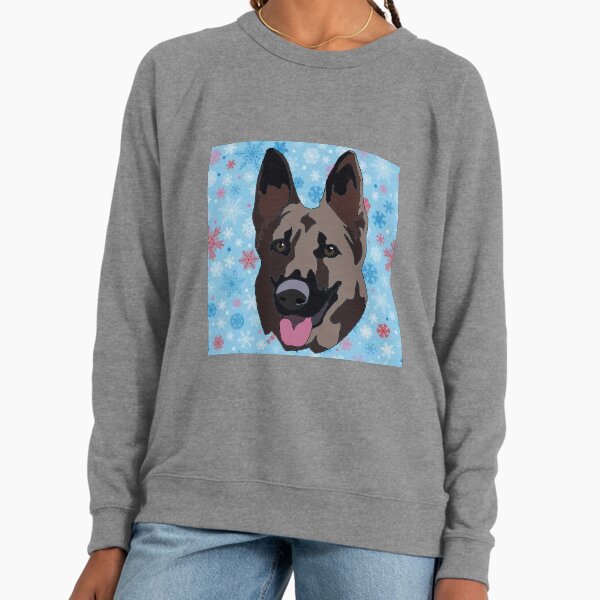 German shepherd winter pattern Lightweight - Adult & Kids T-Shirts, Sweatshirts & Hoodies apparel design preview 1