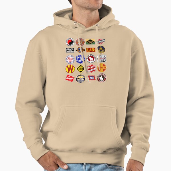 Vintage defunct Railroad Railway logos Trains hobby - Adult & Kids T-Shirts, Sweatshirts & Hoodies apparel design preview 1