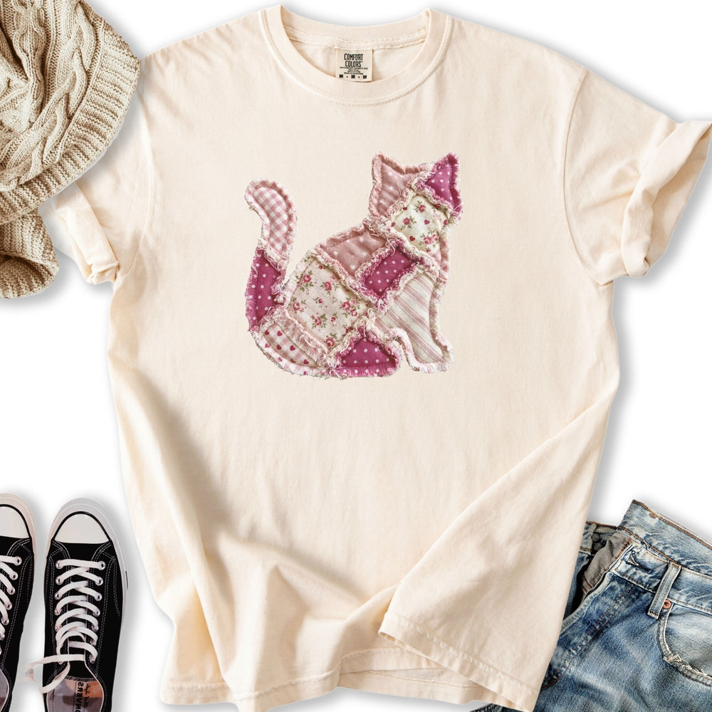 Faux Patchwork Cat - Adult & Kids T-Shirts, Sweatshirts & Hoodies apparel design preview 1