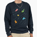 Dinosaurs In Space Pattern - Adult & Kids T-Shirts, Sweatshirts & Hoodies apparel design preview 1