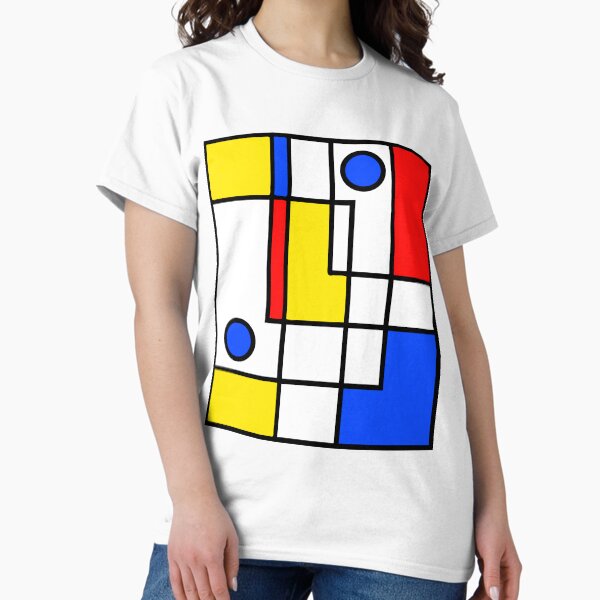 Abstract yellow, blue and red neo-modern boxes - Adult & Kids T-Shirts, Sweatshirts & Hoodies apparel design preview 1